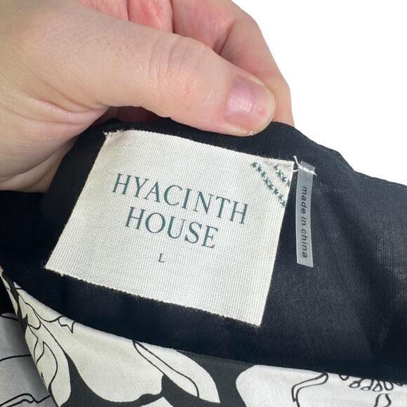 Hyacinth House Tuckernuck Maureen One Shoulder Black & White Maxi Dress Large - Picture 7 of 16